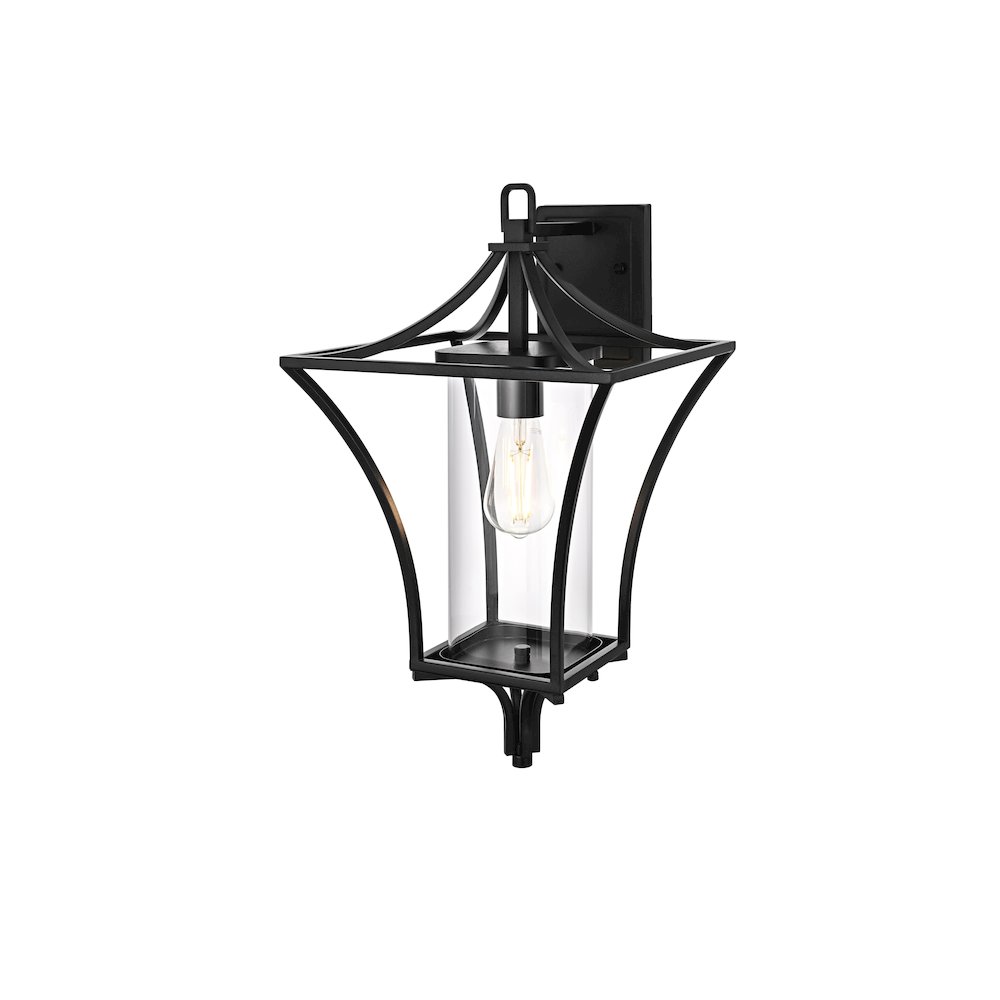 Belgrade 12 Inch Outdoor Wall Sconce In Black. Picture 7