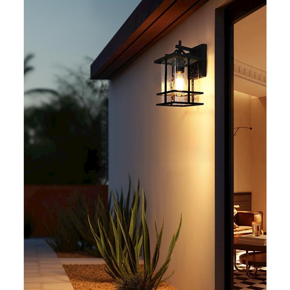 Miller 7 inch Outdoor Pendant in Black. Picture 2