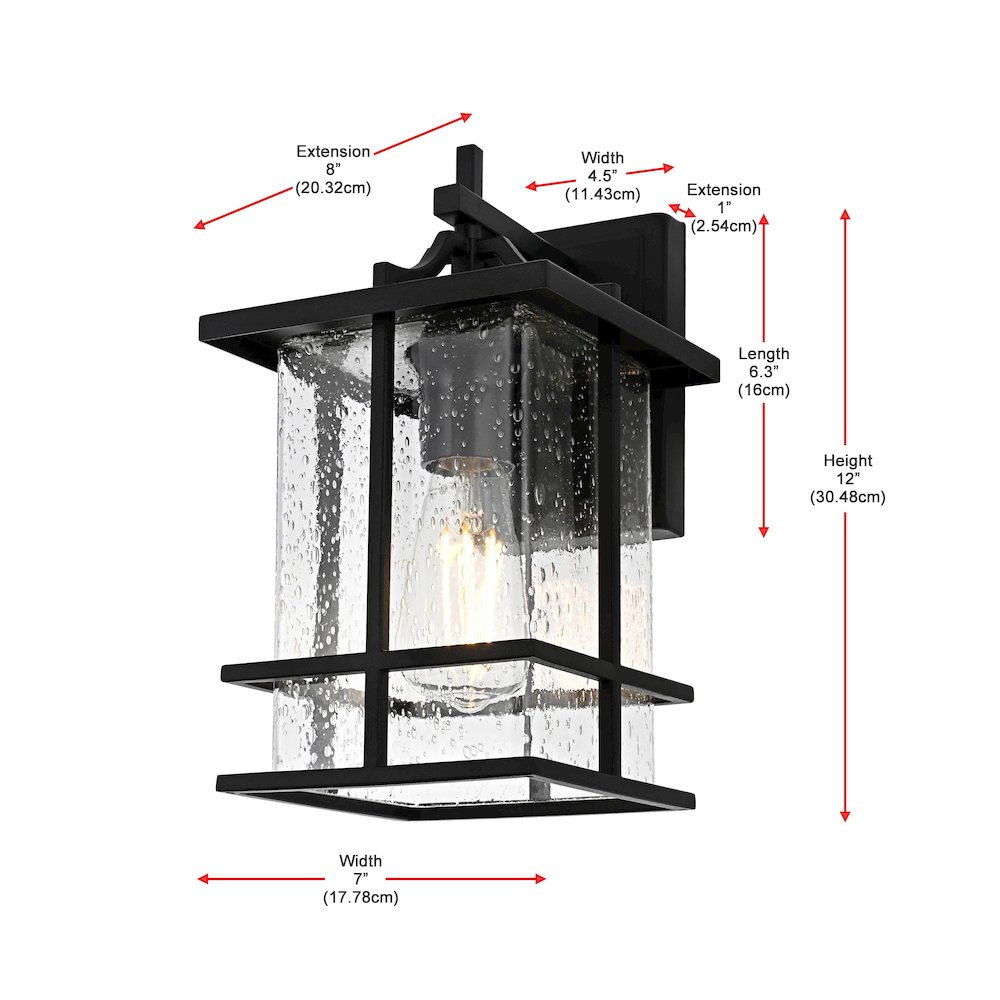 Miller 7 inch Outdoor Pendant in Black. Picture 8