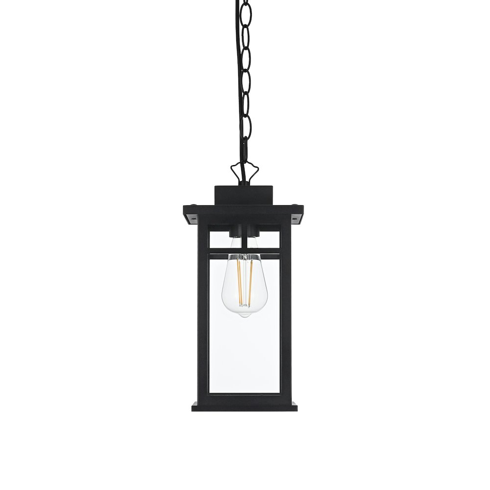 Mercer 7 inch Outdoor Pendant in Black. Picture 2