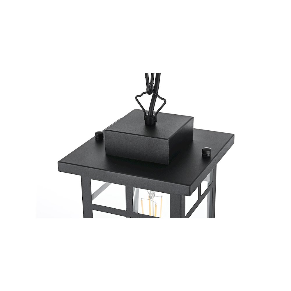 Mercer 7 inch Outdoor Pendant in Black. Picture 3