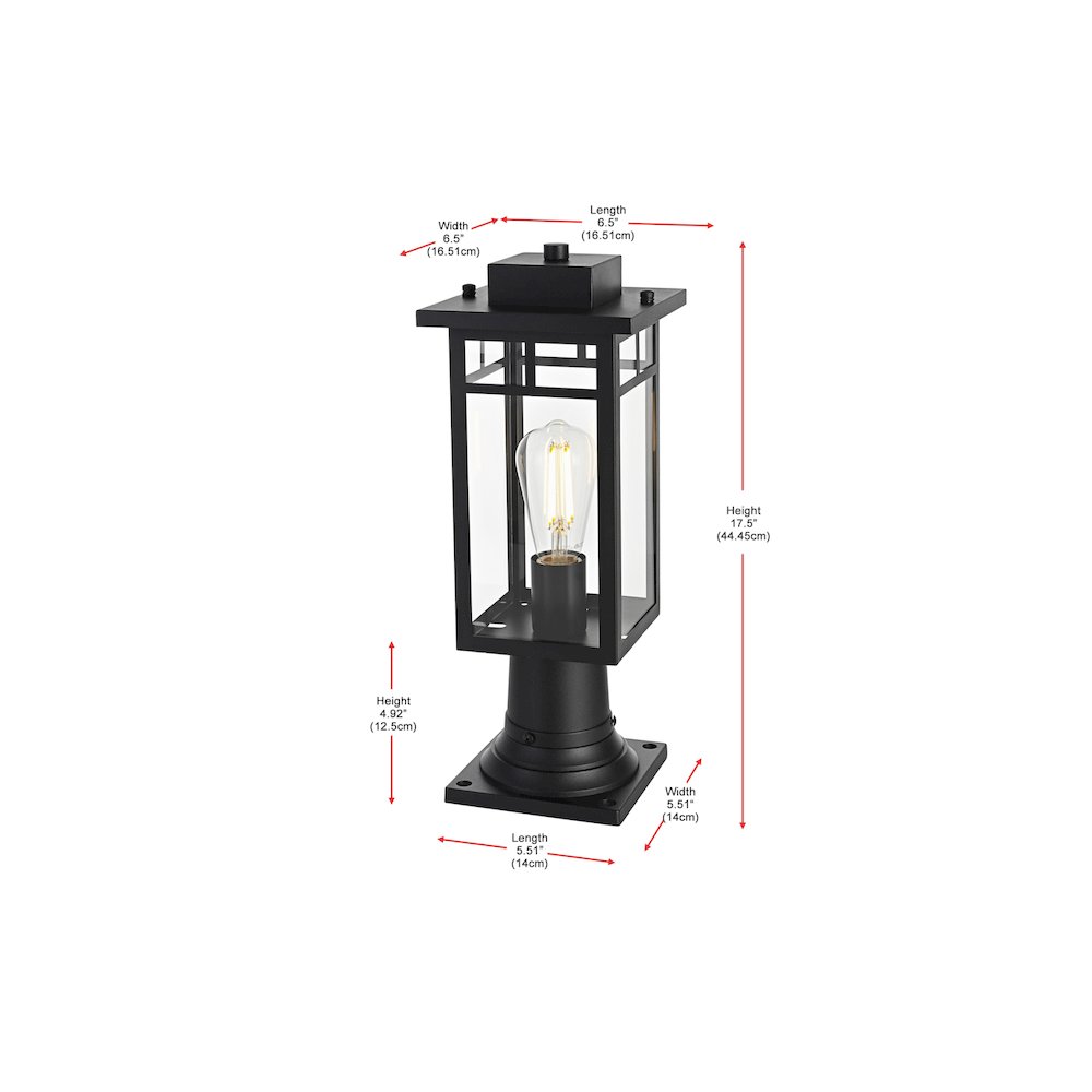 Mercer 7 inch Outdoor Pendant in Black. Picture 7
