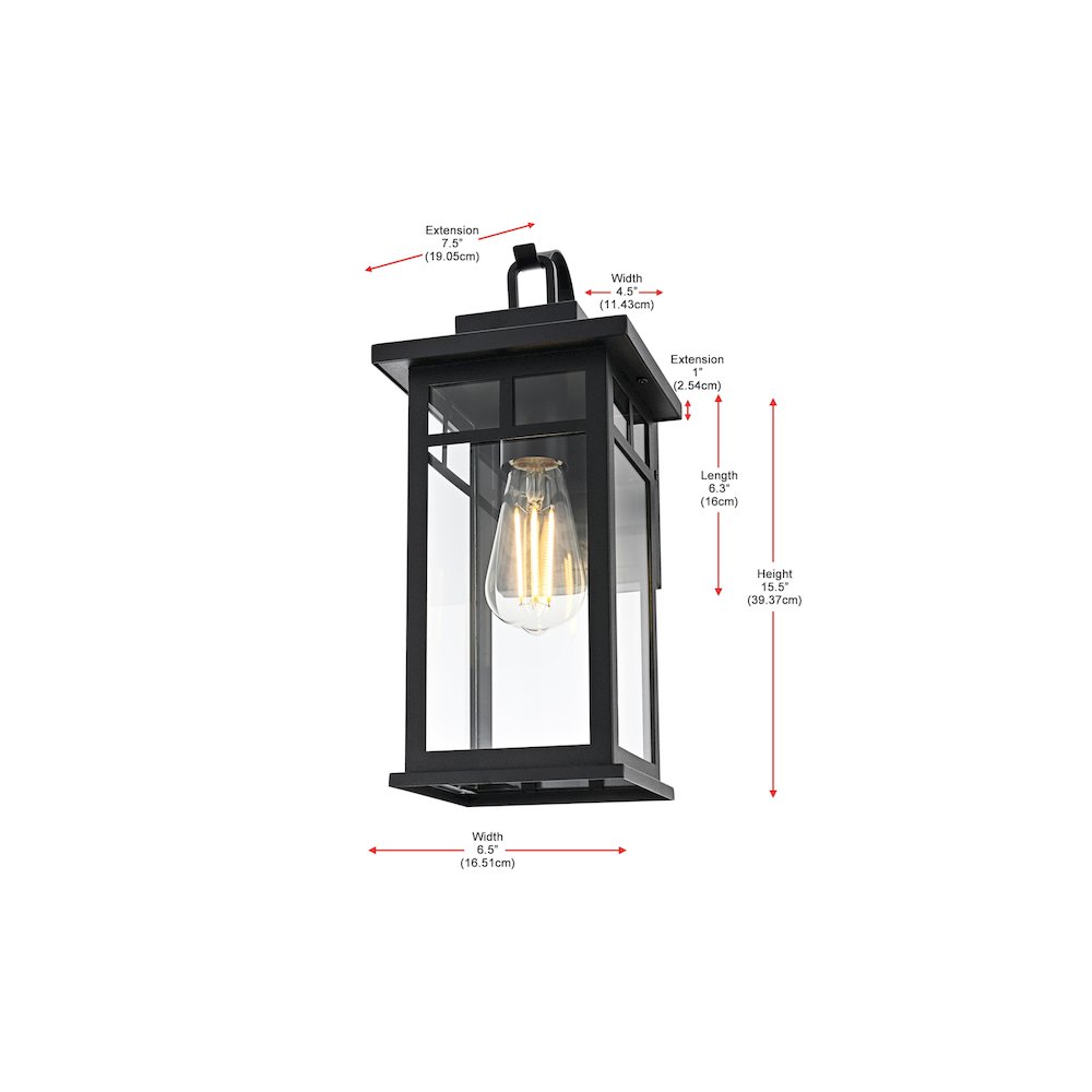 Mercer 7 inch Outdoor Pendant in Black. Picture 8