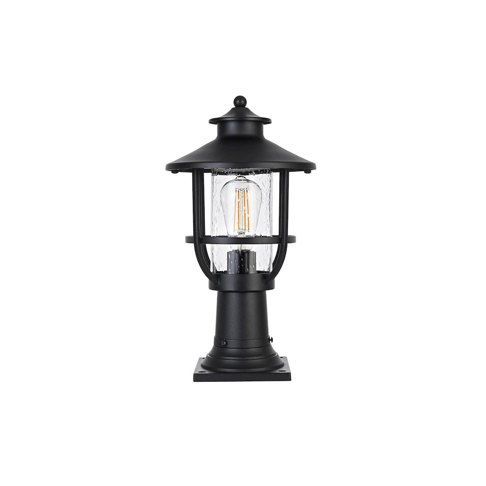 Janney 7 inch Outdoor Pendant in Black. Picture 1