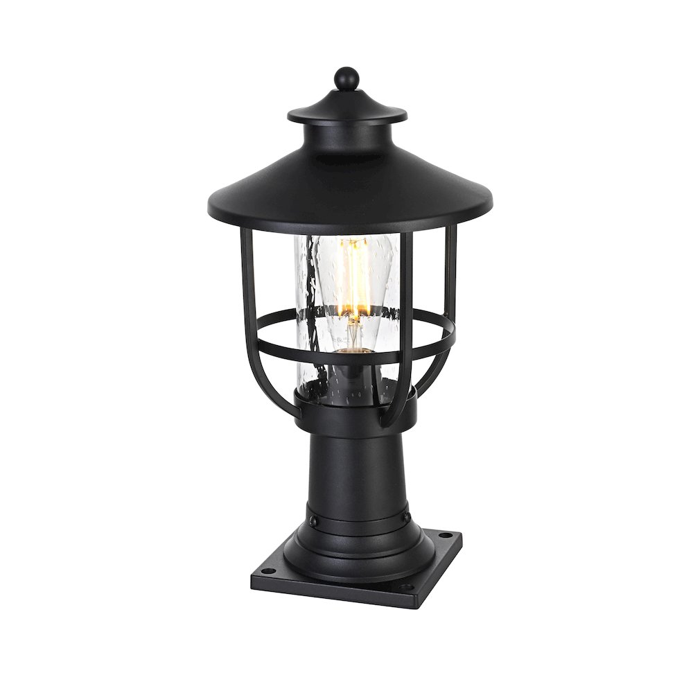 Janney 7 inch Outdoor Pendant in Black. Picture 2