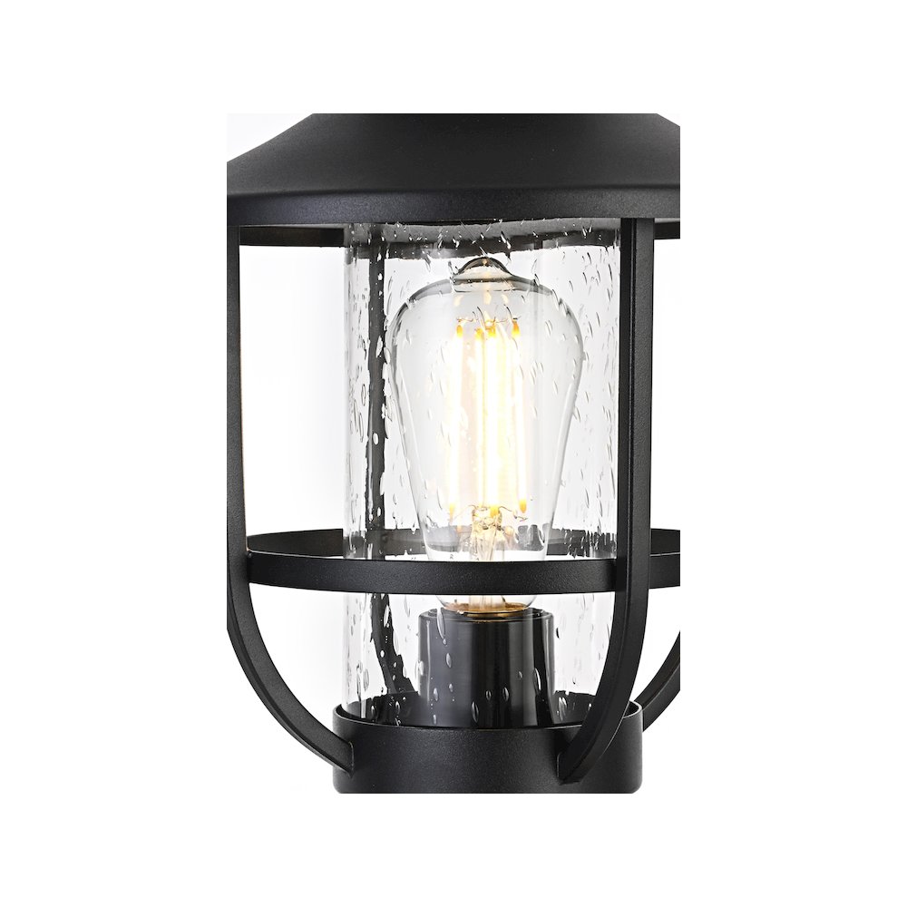 Janney 7 inch Outdoor Pendant in Black. Picture 3