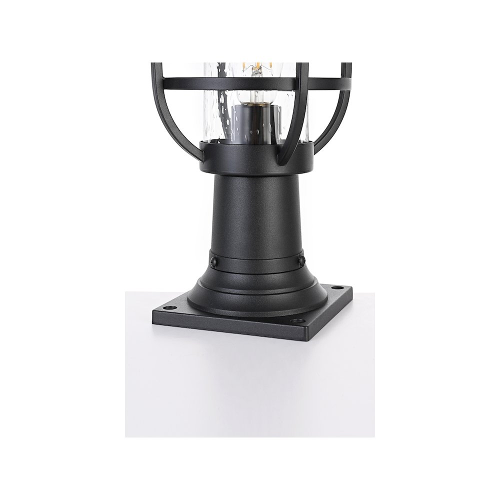 Janney 7 inch Outdoor Pendant in Black. Picture 5