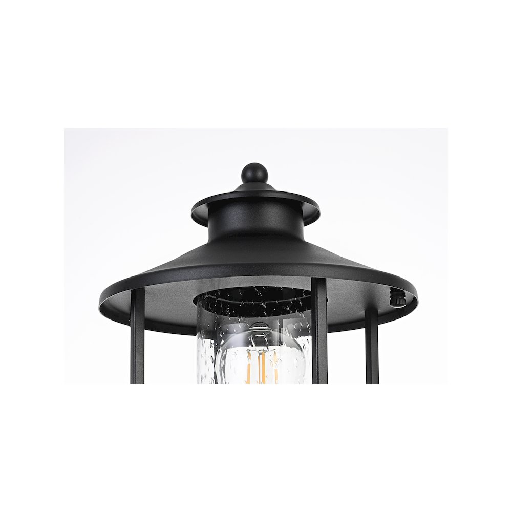 Janney 7 inch Outdoor Pendant in Black. Picture 6