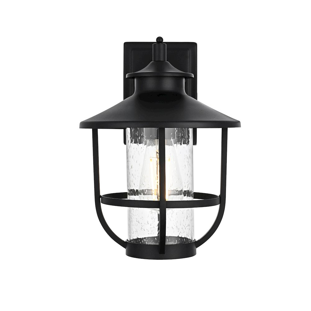 Janney 7 inch Outdoor Pendant in Black. Picture 1
