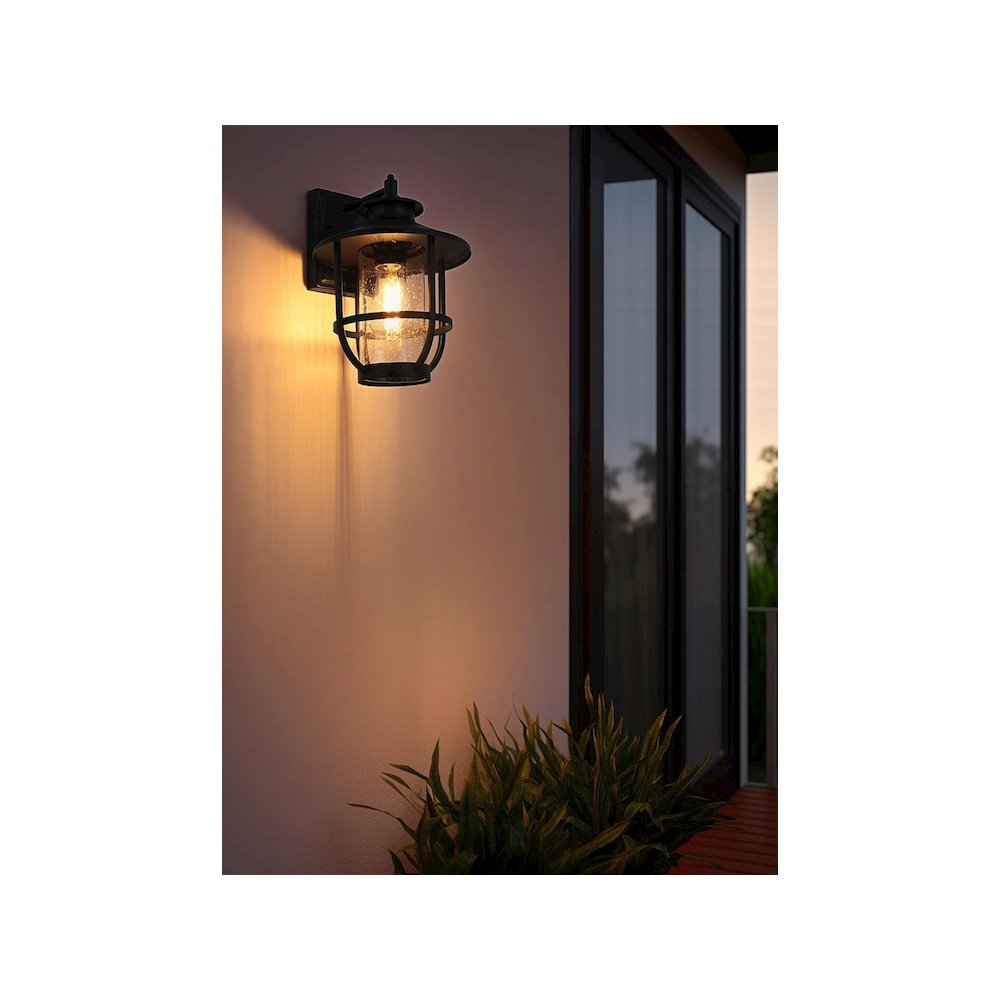 Janney 7 inch Outdoor Pendant in Black. Picture 2
