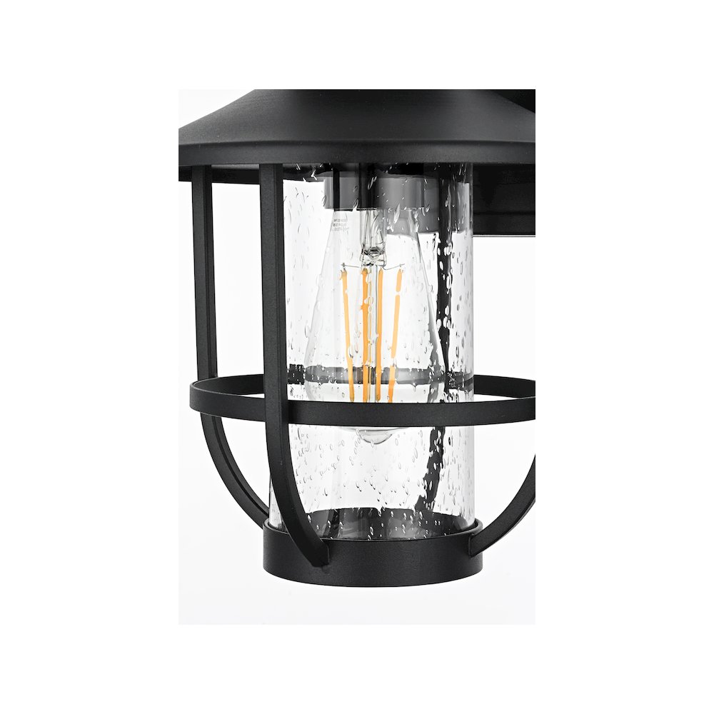 Janney 7 inch Outdoor Pendant in Black. Picture 5