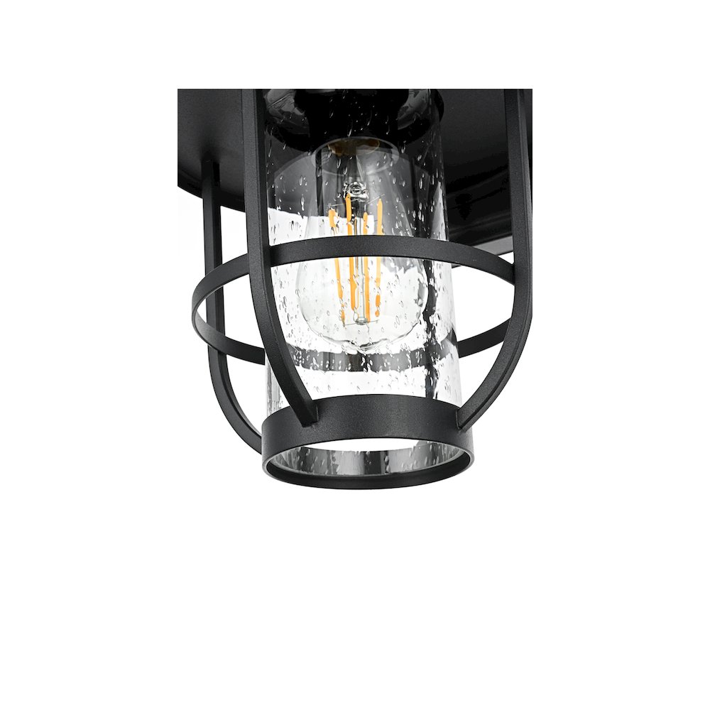 Janney 7 inch Outdoor Pendant in Black. Picture 6