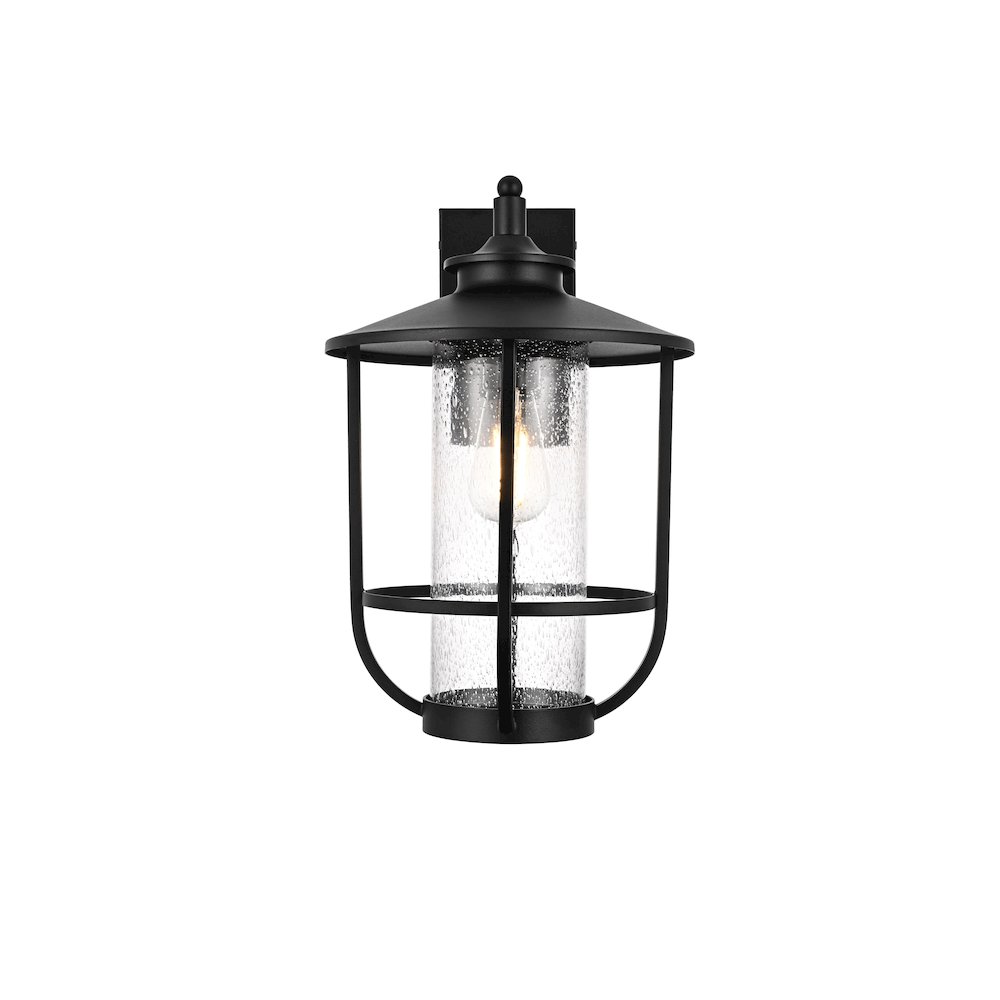 Janney 11 Inch Outdoor Wall Sconce In Black. Picture 1