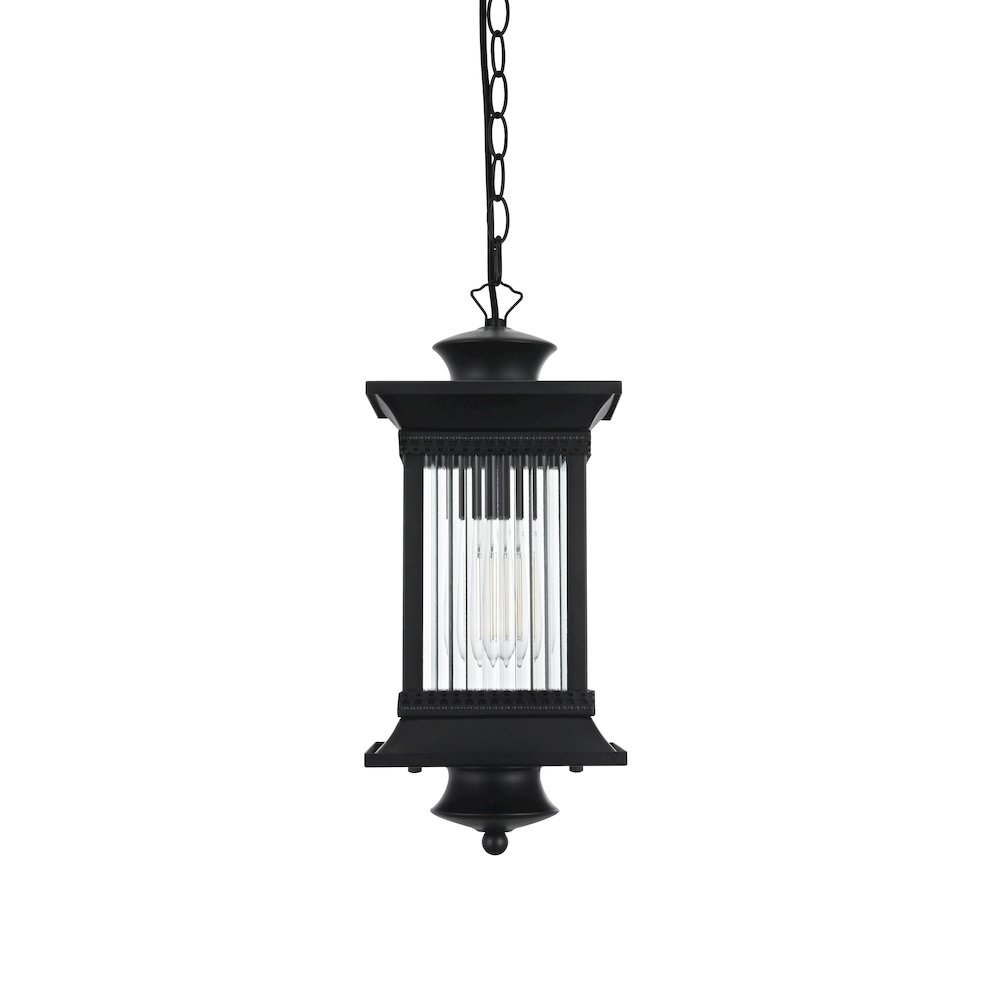 Collins 7 inch Outdoor Pendant in Black. Picture 2