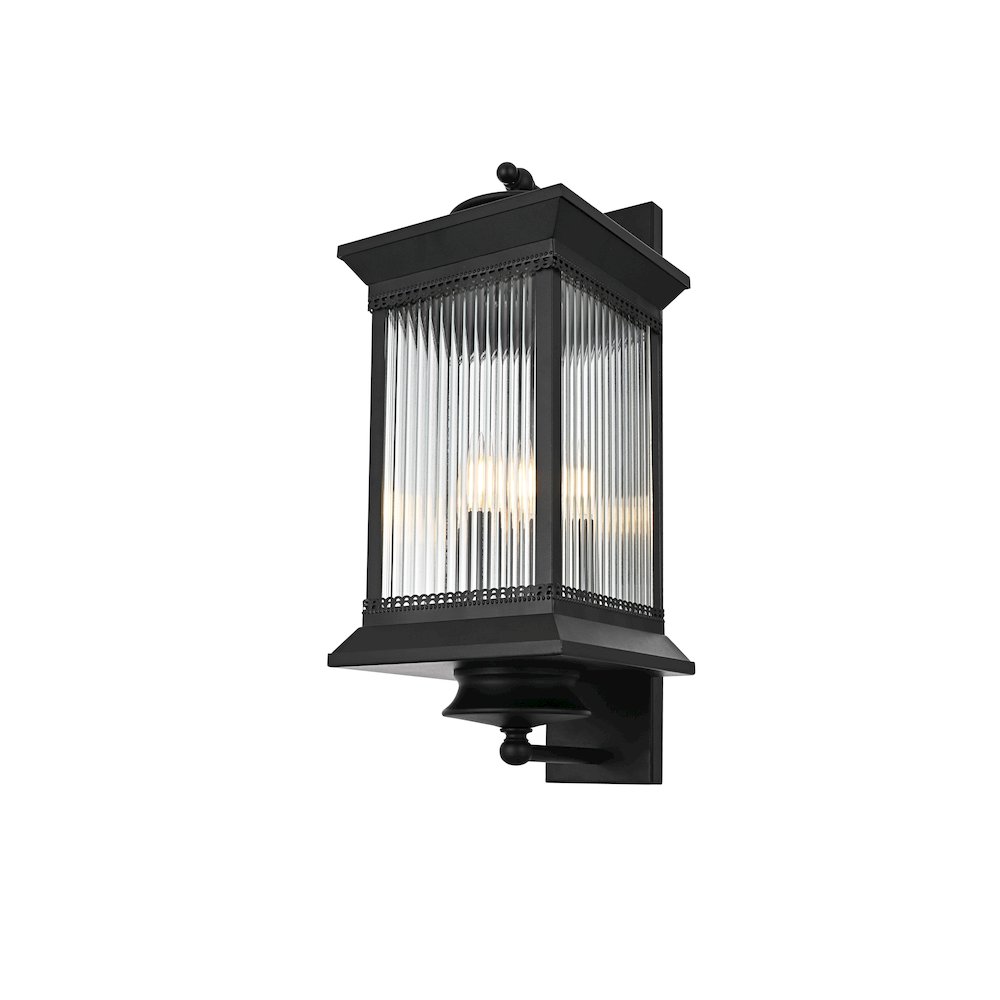 Collins 9.5 Inch Outdoor Wall Sconce In Black. Picture 3