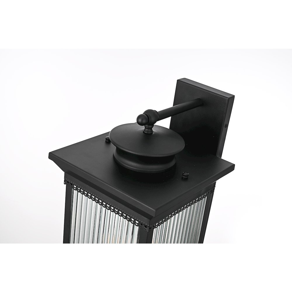 Collins 9.5 Inch Outdoor Wall Sconce In Black. Picture 4