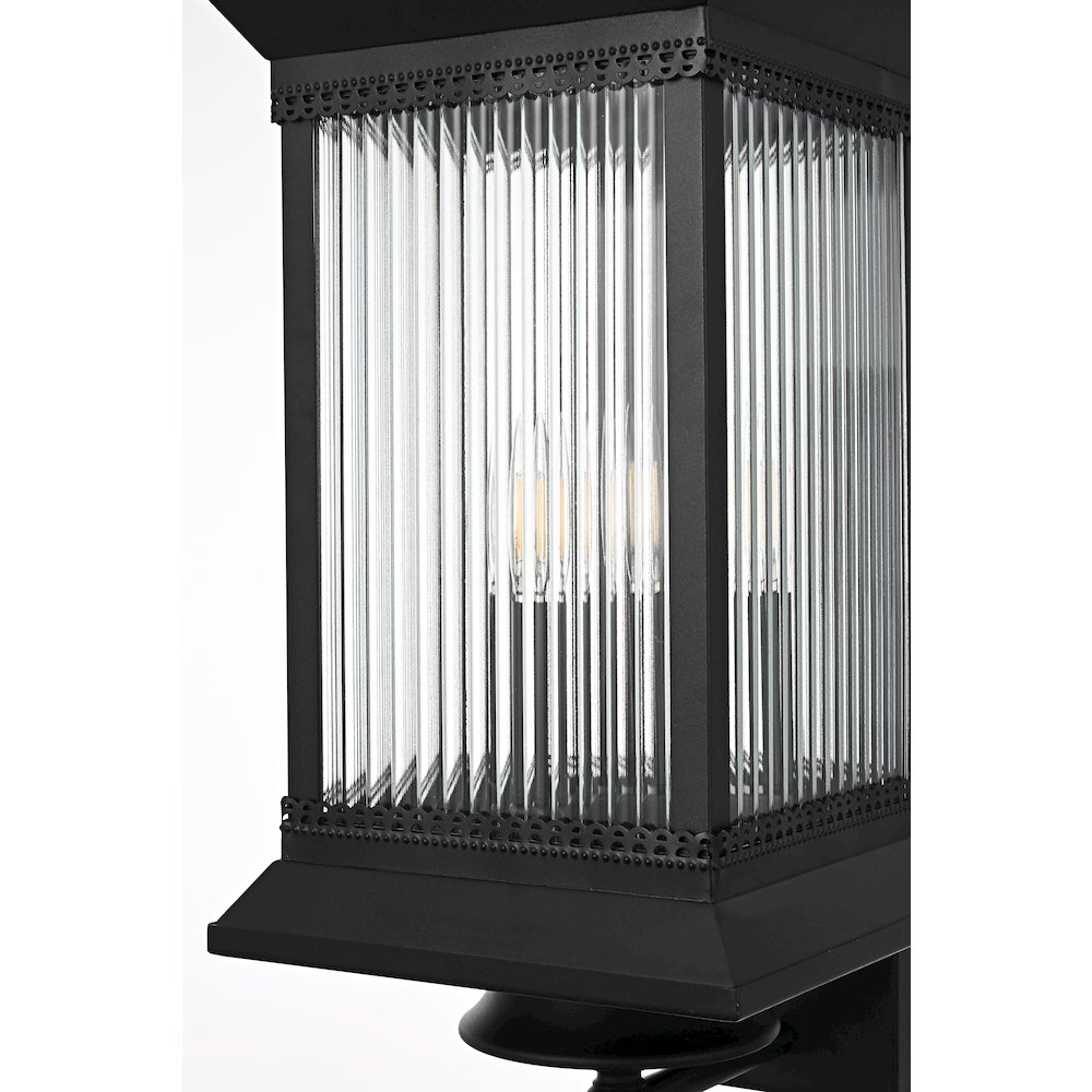 Collins 9.5 Inch Outdoor Wall Sconce In Black. Picture 5