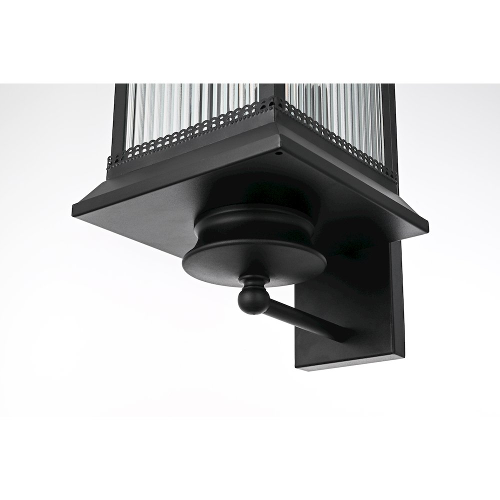 Collins 9.5 Inch Outdoor Wall Sconce In Black. Picture 6