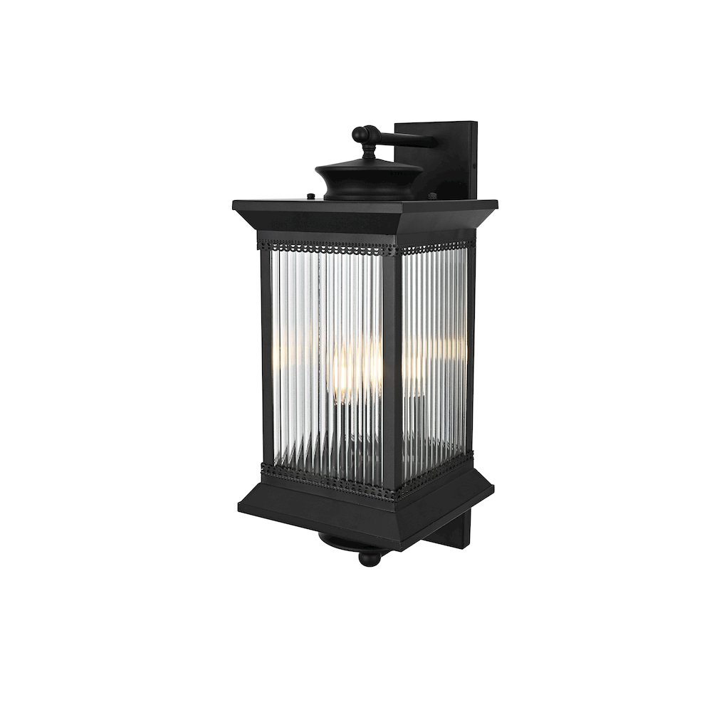 Collins 9.5 Inch Outdoor Wall Sconce In Black. Picture 7