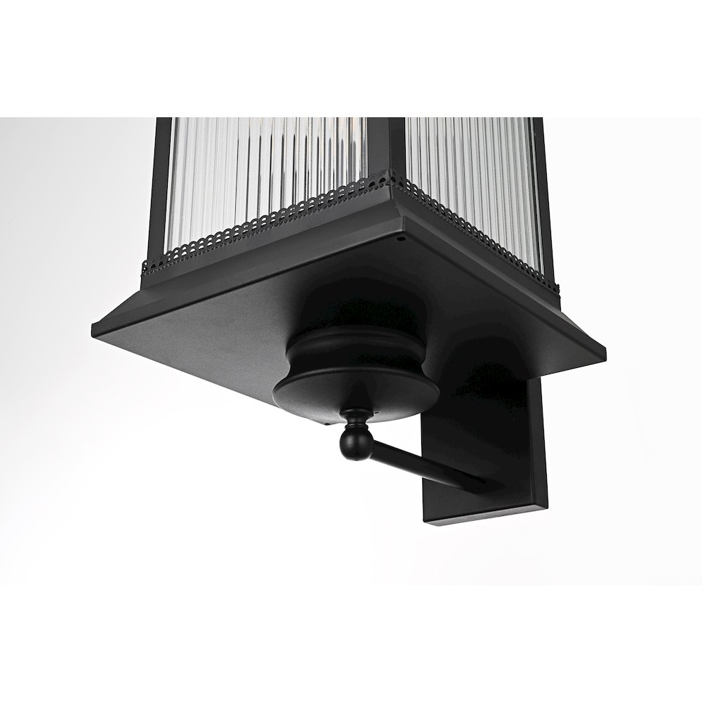 Collins 12 Inch Outdoor Wall Sconce In Black. Picture 5