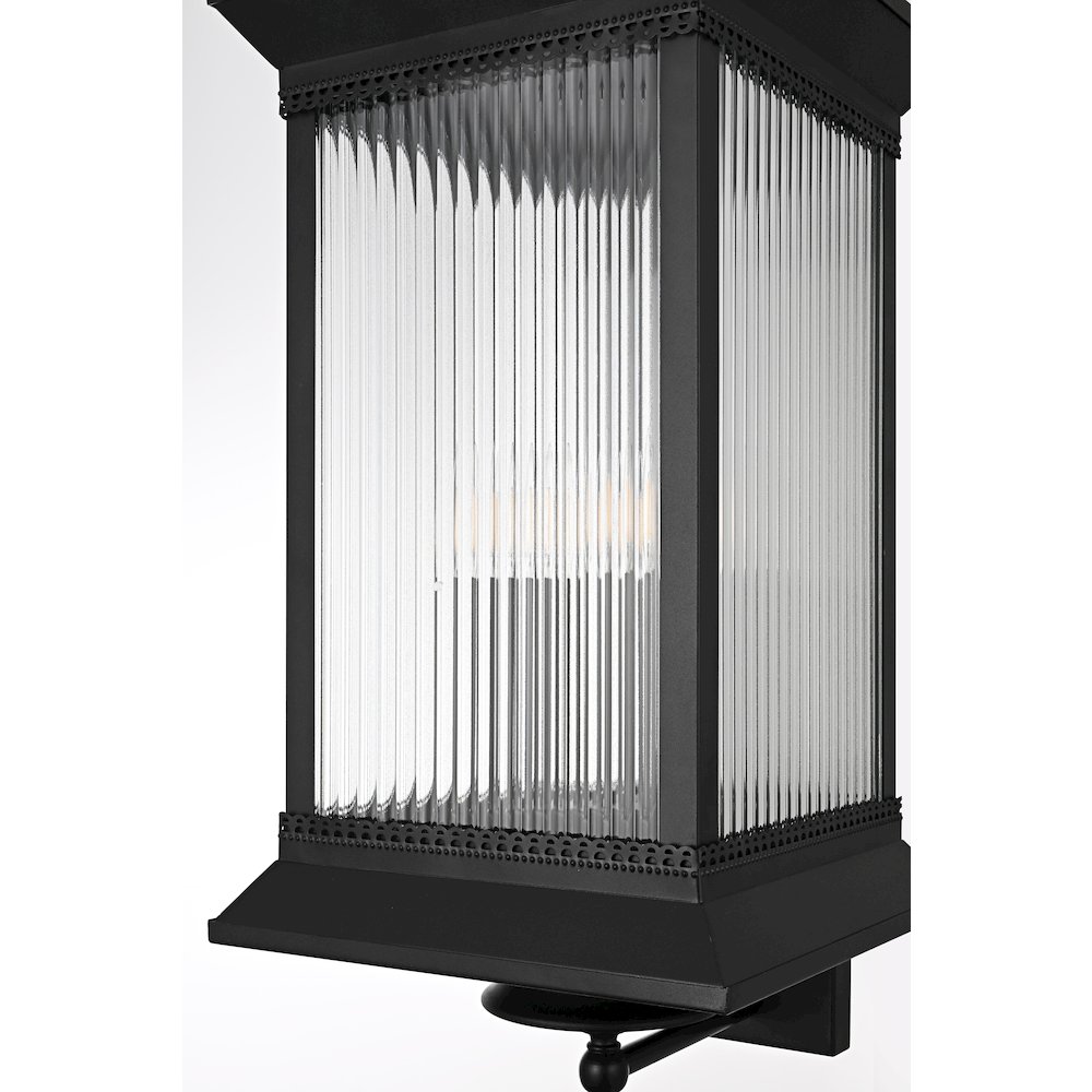 Collins 12 Inch Outdoor Wall Sconce In Black. Picture 6