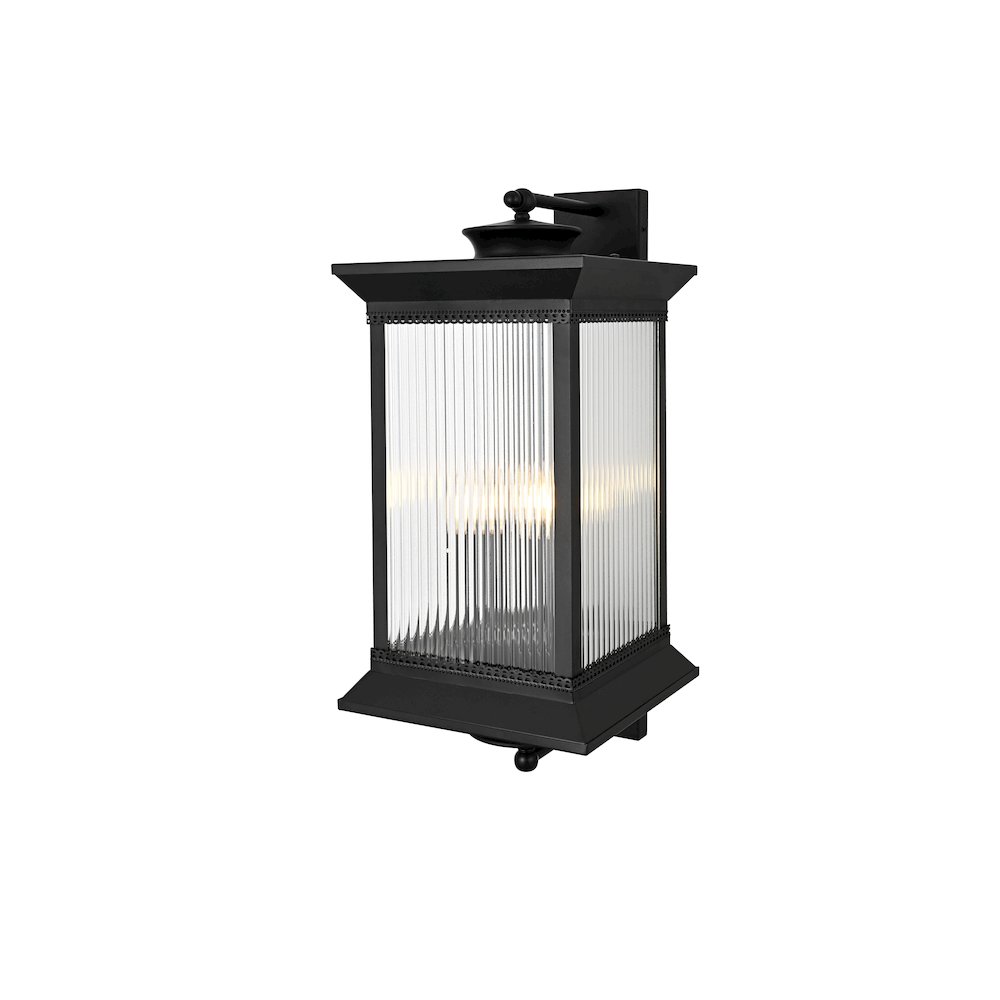 Collins 12 Inch Outdoor Wall Sconce In Black. Picture 7
