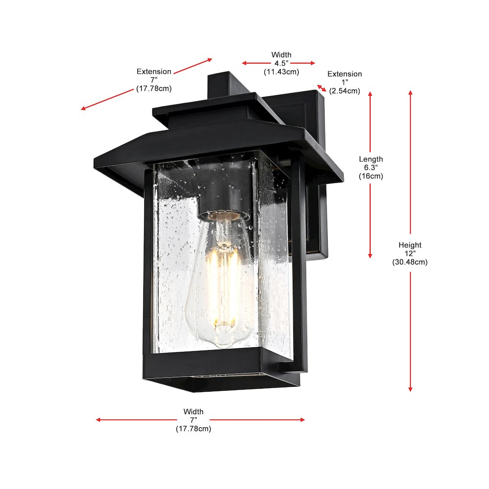 Tioga 7 inch Outdoor Pendant in Black. Picture 8