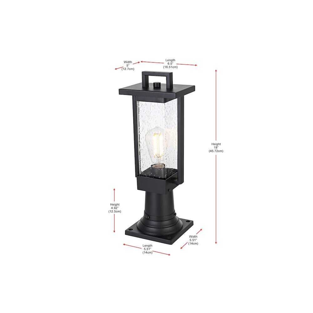Tilton 7 inch Outdoor Pendant in Black. Picture 7