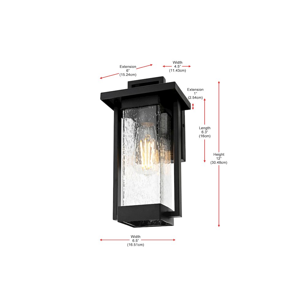 Tilton 7 inch Outdoor Pendant in Black. Picture 8