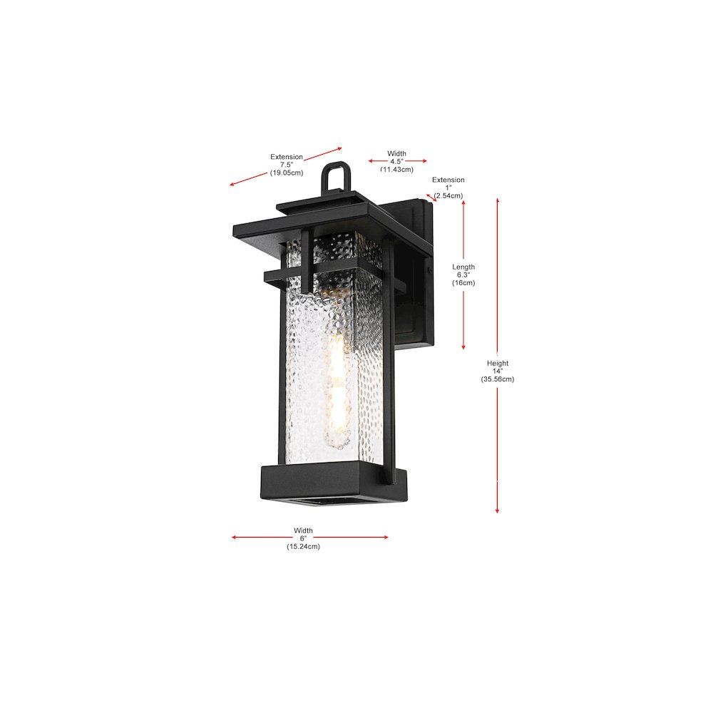 Cambria 7 inch Outdoor Pendant in Black. Picture 8