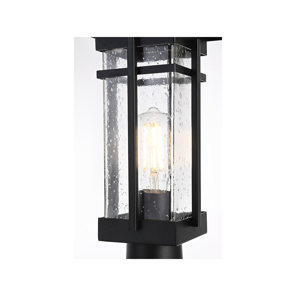 Livingston 7 inch Outdoor Pendant in Black. Picture 3