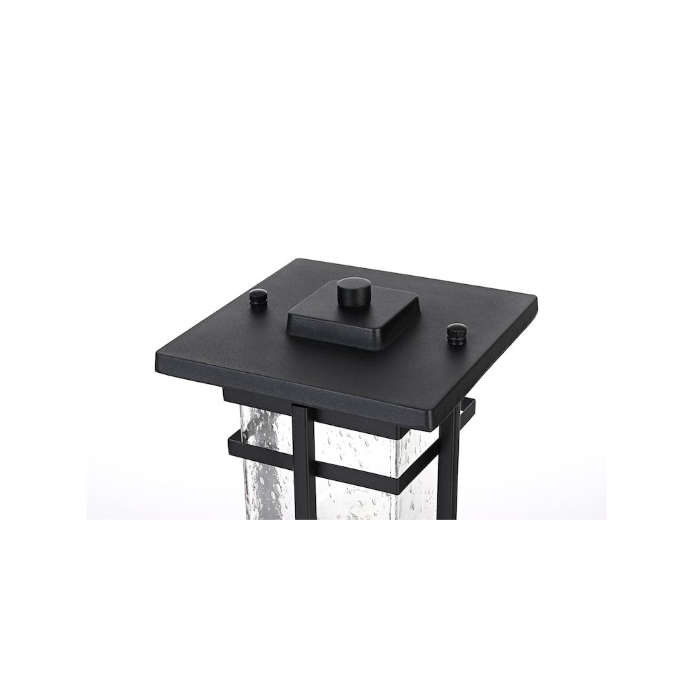 Livingston 7 inch Outdoor Pendant in Black. Picture 4