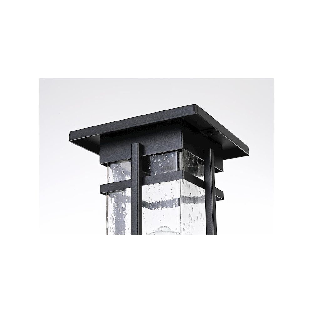 Livingston 7 inch Outdoor Pendant in Black. Picture 5
