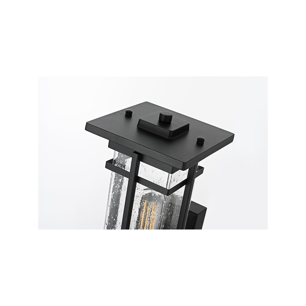 Livingston 7 inch Outdoor Pendant in Black. Picture 4