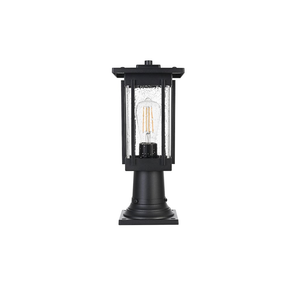 Melvale 7 inch Outdoor Pendant in Black. Picture 1