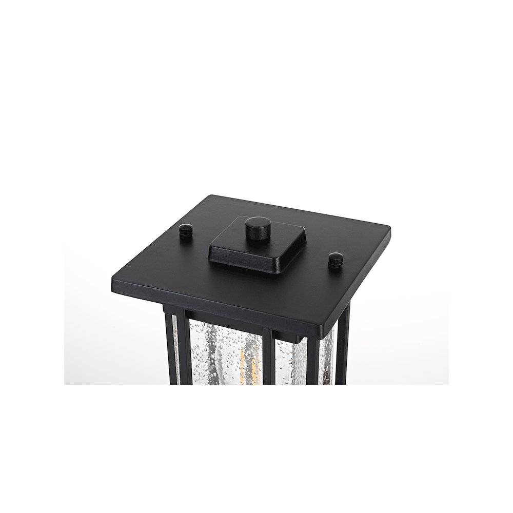 Melvale 7 inch Outdoor Pendant in Black. Picture 4