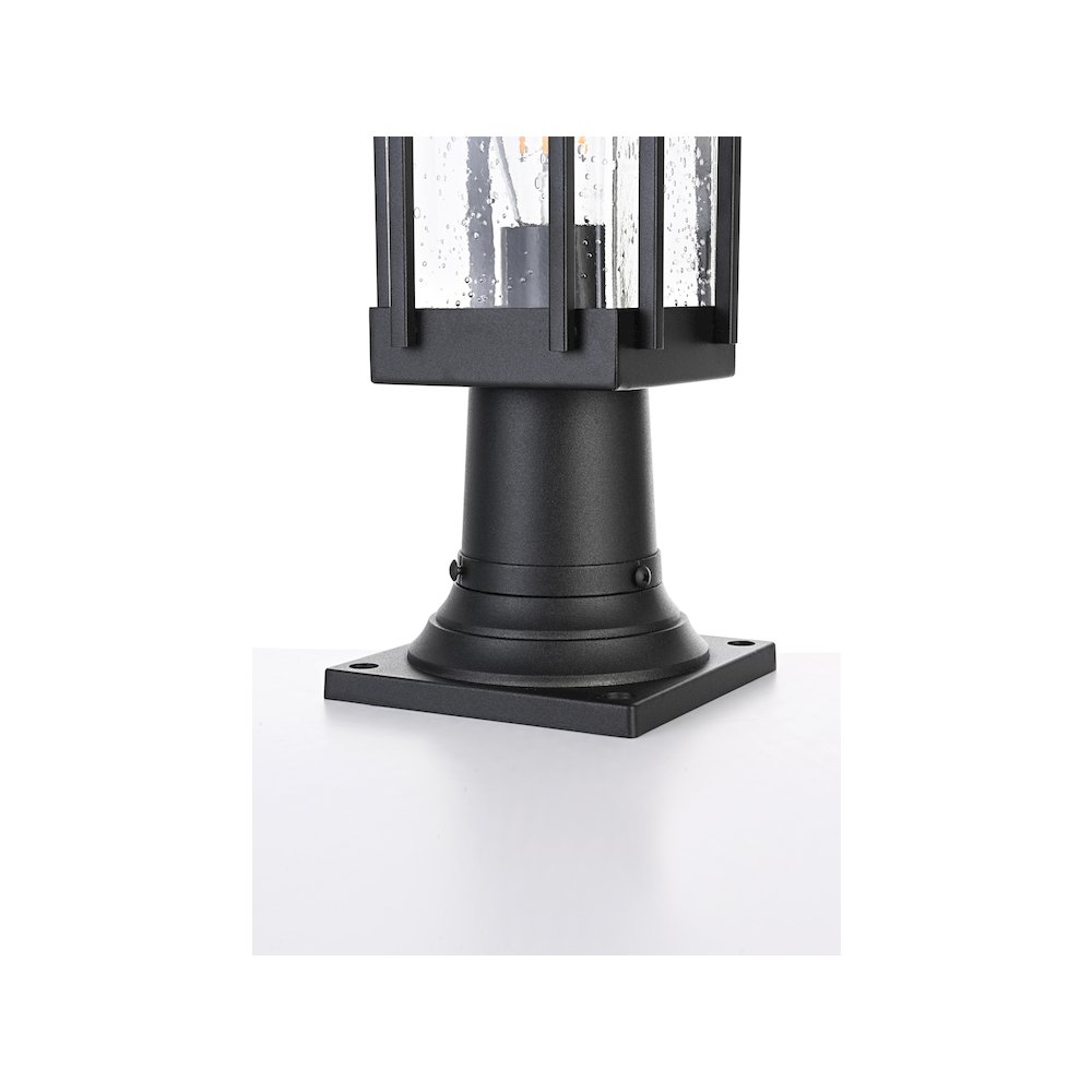 Melvale 7 inch Outdoor Pendant in Black. Picture 5