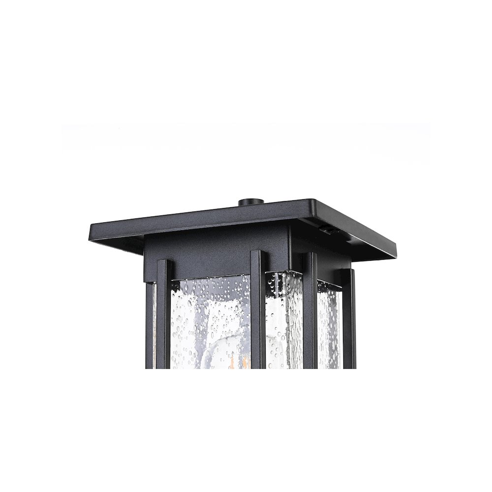 Melvale 7 inch Outdoor Pendant in Black. Picture 6