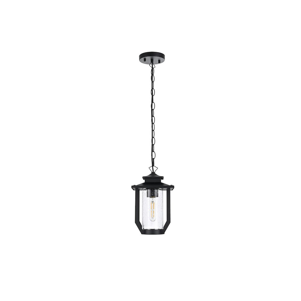 Sepviva 7 inch Outdoor Pendant in Black. Picture 1