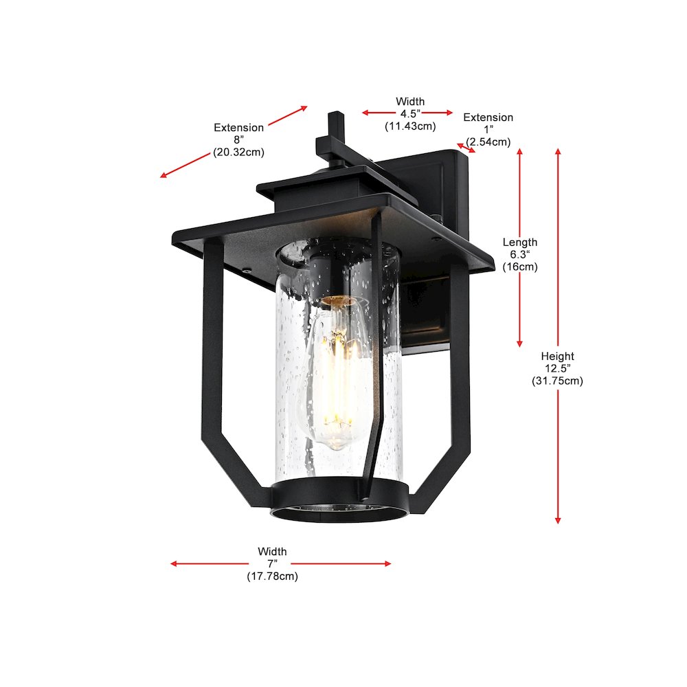 Sepviva 7 inch Outdoor Pendant in Black. Picture 8