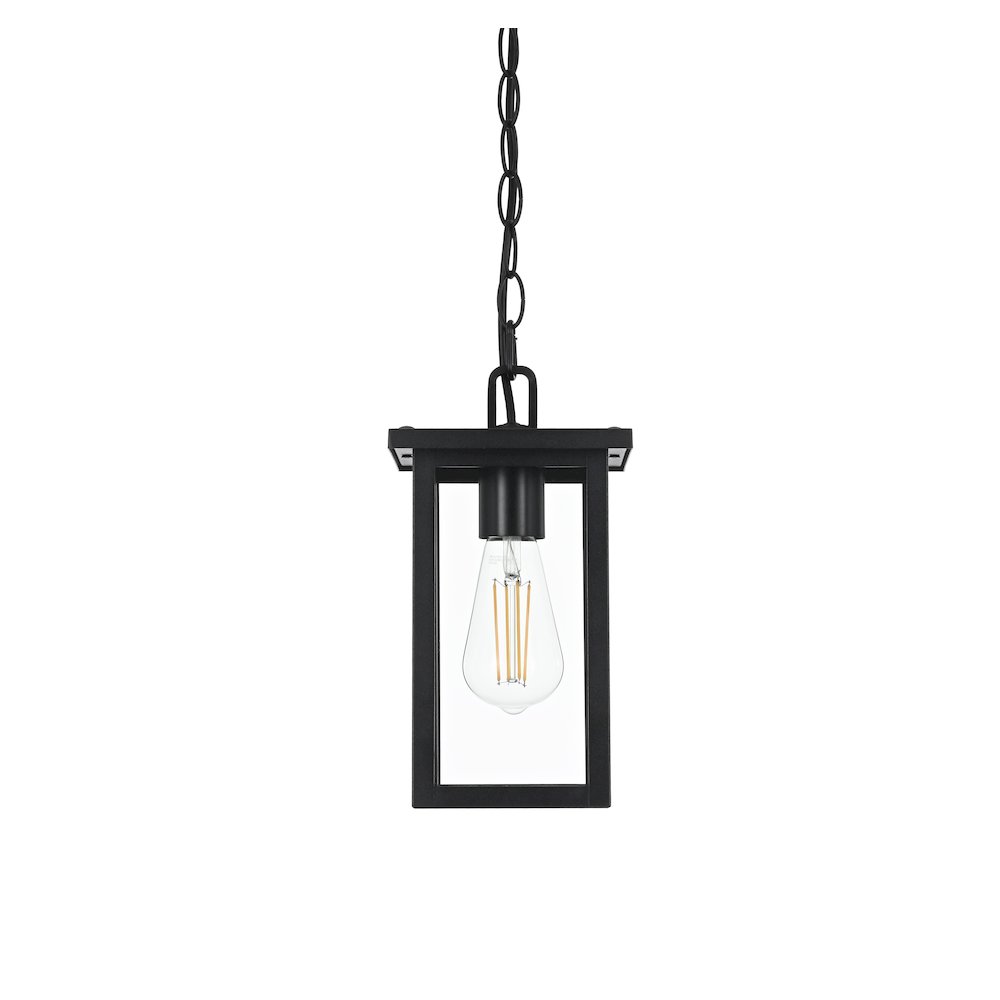 Venango 7 inch Outdoor Pendant in Black. Picture 2