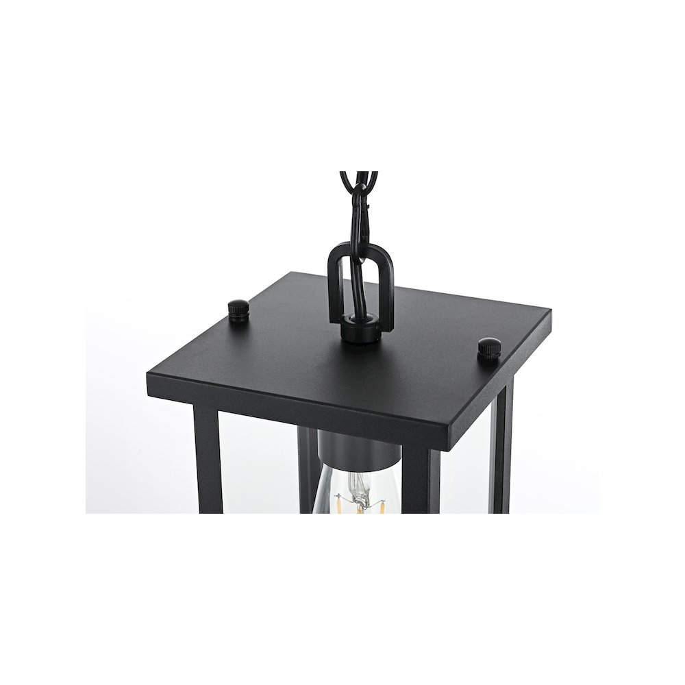 Venango 7 inch Outdoor Pendant in Black. Picture 3