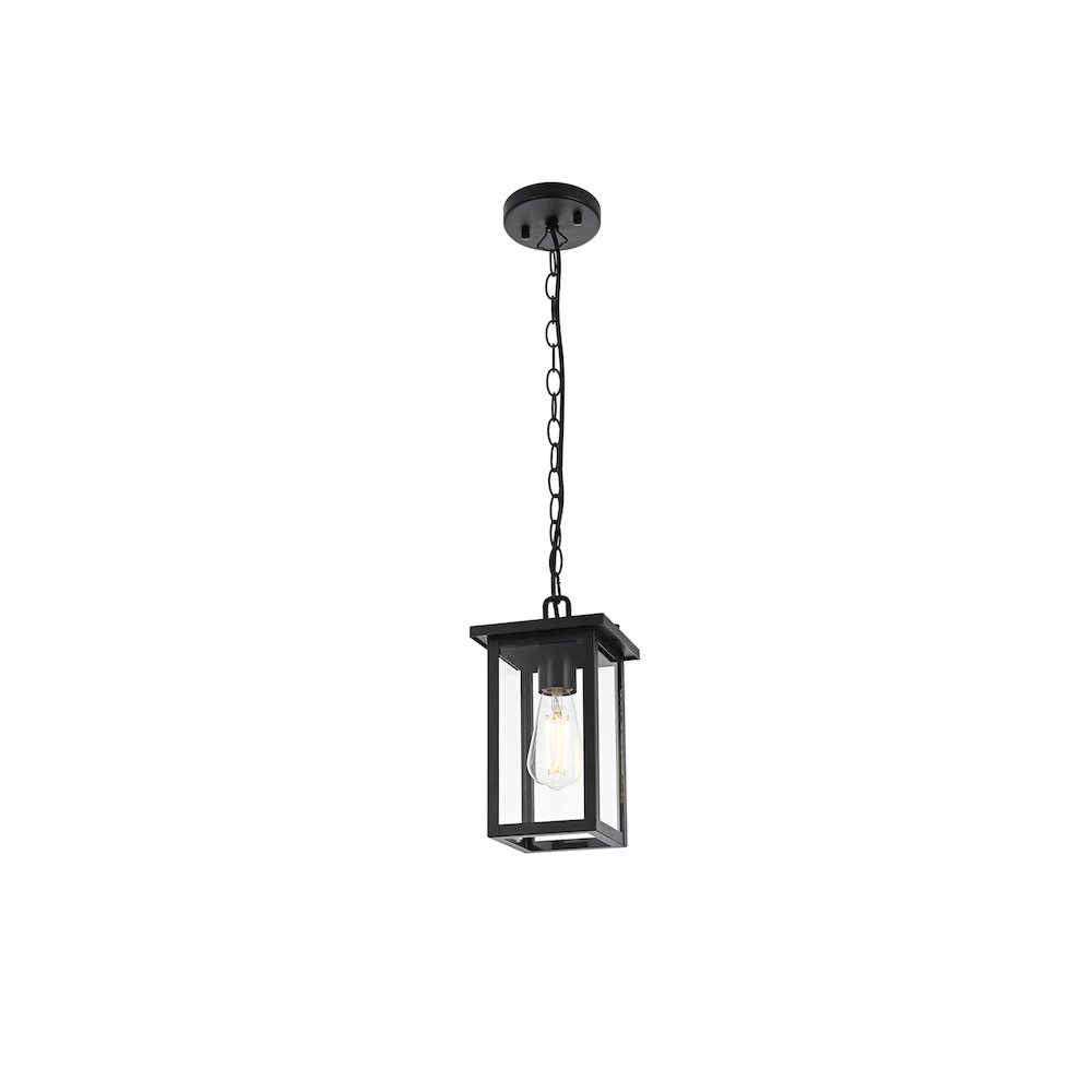Venango 7 inch Outdoor Pendant in Black. Picture 7