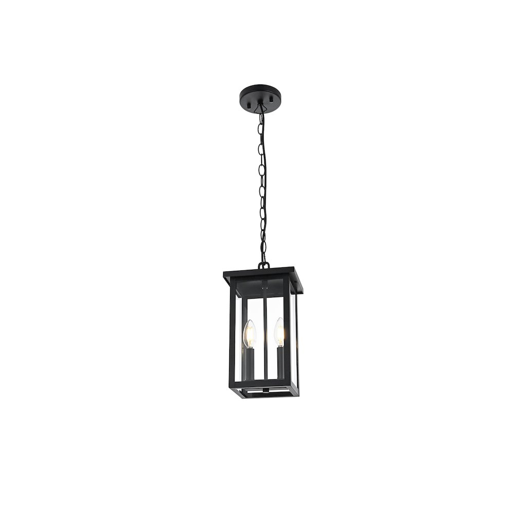 Venango 7 inch Outdoor Pendant in Black. Picture 7