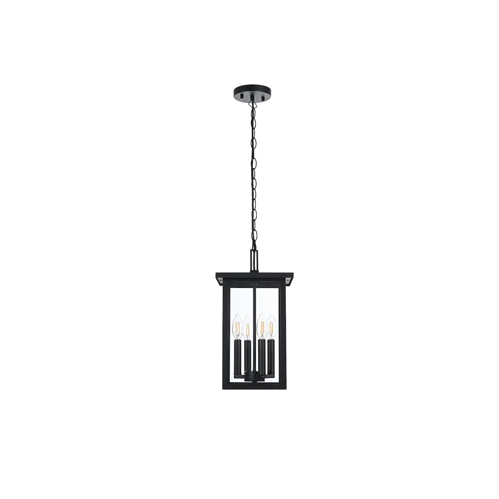 Sheridan 7 inch Outdoor Pendant in Black. Picture 1