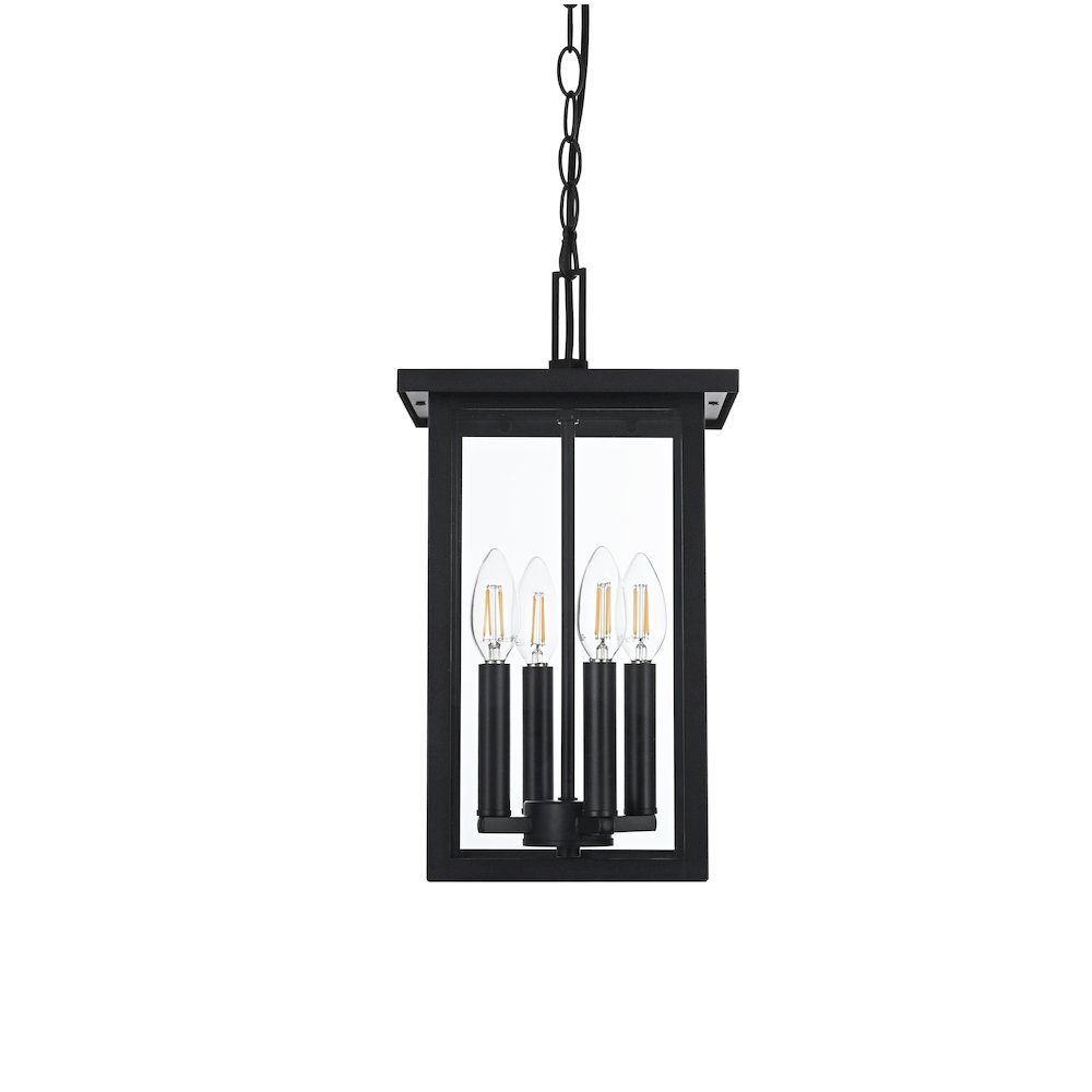 Sheridan 7 inch Outdoor Pendant in Black. Picture 2