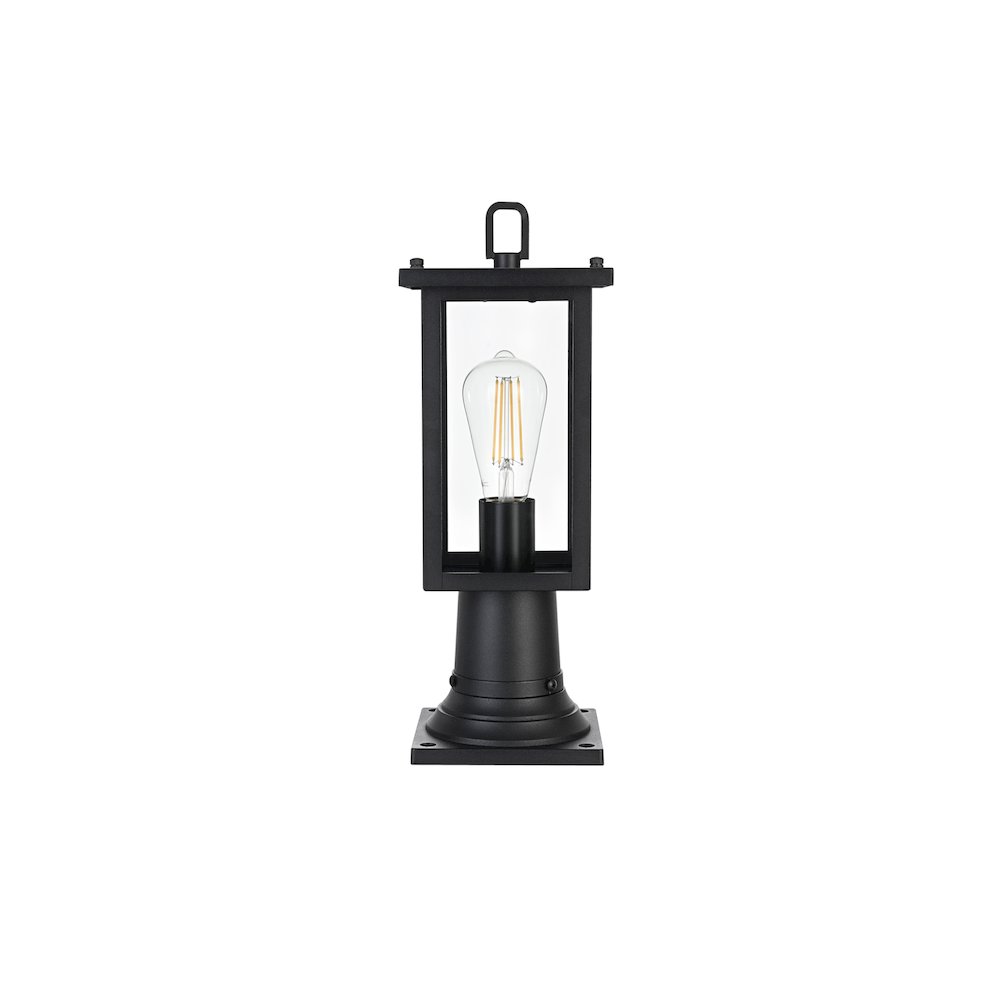 Venango 7 inch Outdoor Pendant in Black. Picture 1