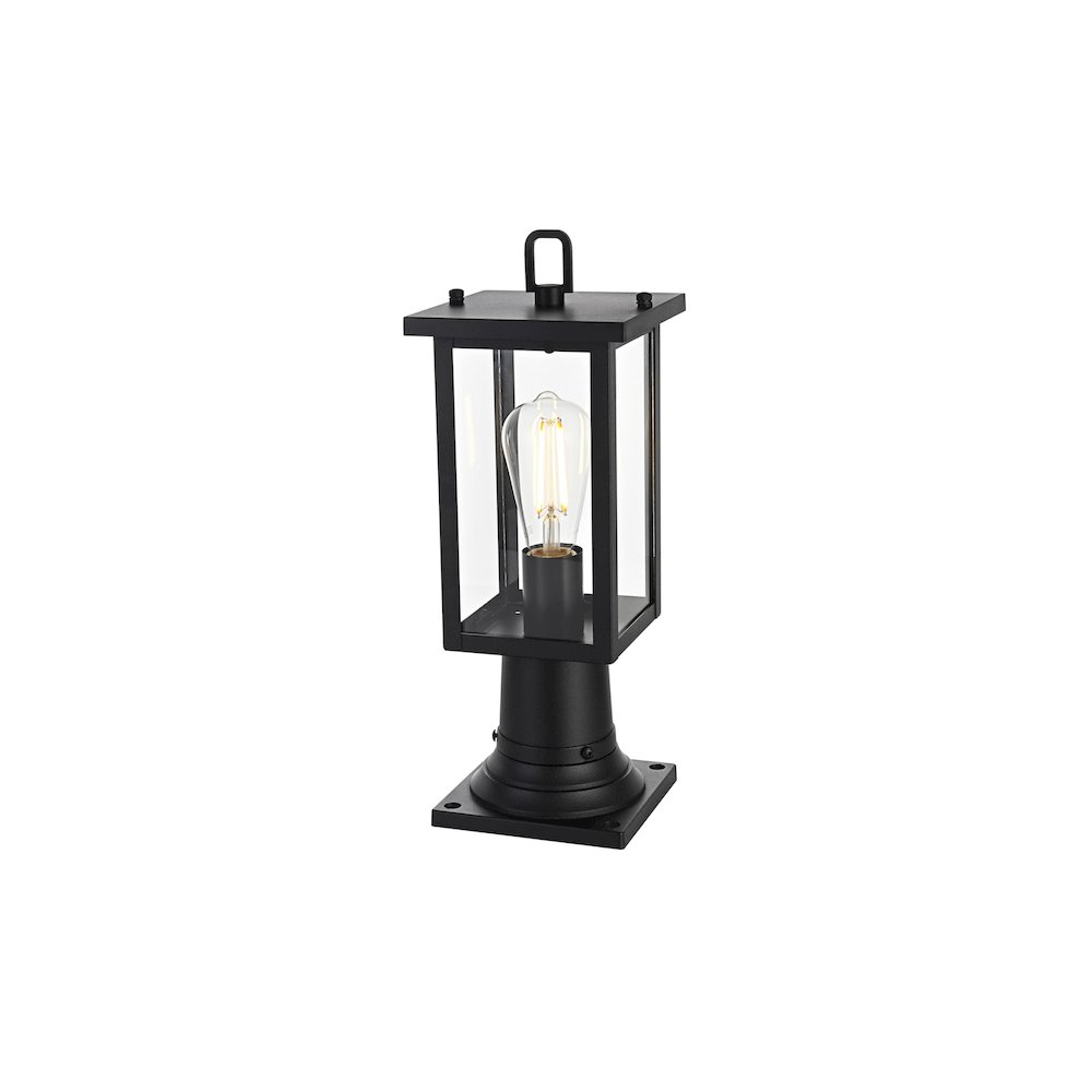 Venango 7 inch Outdoor Pendant in Black. Picture 2
