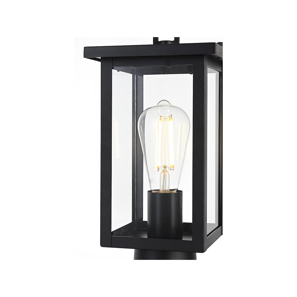 Venango 7 inch Outdoor Pendant in Black. Picture 3