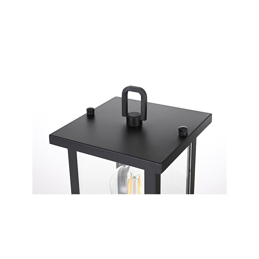 Venango 7 inch Outdoor Pendant in Black. Picture 4